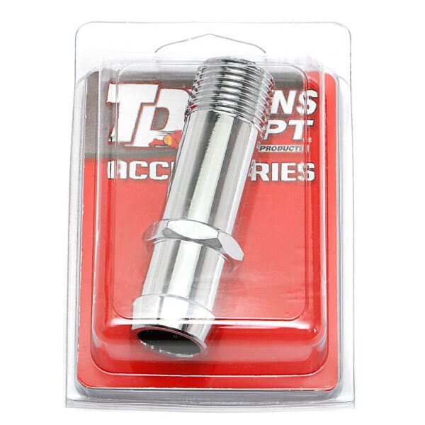 TRANS-DAPT PERFORMANCE PRODUCTS ALUMINUM 1/2 IN. NPT WATER PUMP HOSE FITTING; 3/4 IN. HOSE