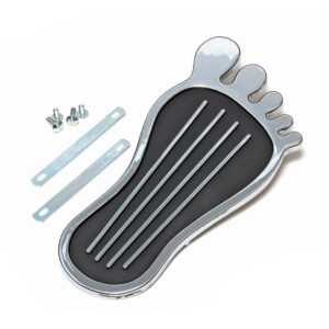 TRANS-DAPT PERFORMANCE PRODUCTS BAREFOOT STYLE GAS PEDAL; 4-1/4 IN. X 9 IN.- CHROME/STEEL