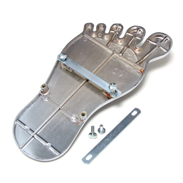 TRANS-DAPT PERFORMANCE PRODUCTS BAREFOOT STYLE GAS PEDAL; 4-1/4 IN. X 9 IN.- CHROME/STEEL