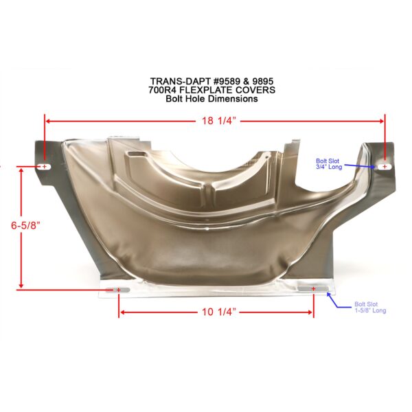 TRANS-DAPT PERFORMANCE PRODUCTS FLEXPLATE COVER; 700R4 TRANSMISSIONS- CHROME