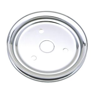 TRANS-DAPT PERFORMANCE PRODUCTS CRANKSHAFT PULLEY; 1 GROOVE; CHEVROLET 283-350; SHORT WATER PUMP- CHROME