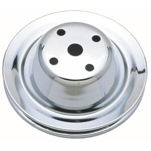 TRANS-DAPT PERFORMANCE PRODUCTS WATER PUMP PULLEY; 1 GROOVE; 1969-1985 CHEVROLET 283-350; LONG WATER PUMP- CHROME