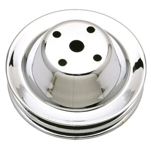 TRANS-DAPT PERFORMANCE PRODUCTS WATER PUMP PULLEY; 2 GROOVE; 1969-1985 CHEVROLET 283-350; LONG WATER PUMP- CHROME