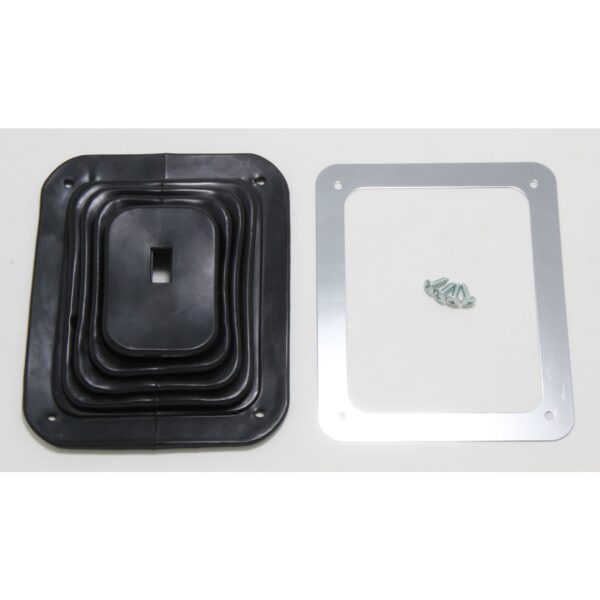 TRANS-DAPT PERFORMANCE PRODUCTS SHIFTER BOOT- 5-5/8 IN. X 6-3/4 IN.- CHROME FRAME