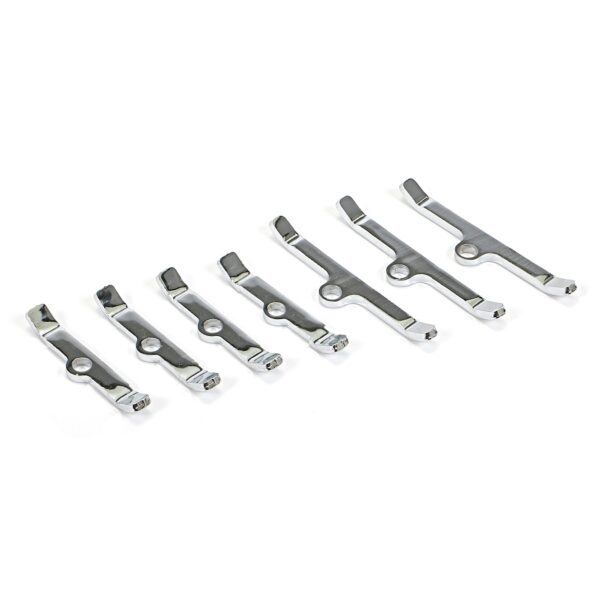 TRANS-DAPT PERFORMANCE PRODUCTS BB CHEVY VALVE COVER TABS- CHROME
