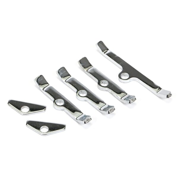 TRANS-DAPT PERFORMANCE PRODUCTS SB FORD 260-351W VALVE COVER RETAINING TABS- CHROME