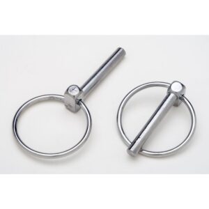 TRANS-DAPT PERFORMANCE PRODUCTS REPLACEMENT 1/4 IN. FLIP-OVER PINS (1 PR.)- CHROME