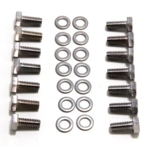 TRANS-DAPT PERFORMANCE PRODUCTS 5/16 - 18 X 3/4 GRADE 5 TRANSMISSION BOLTS; HEX HEAD (14PCS)- CHROME