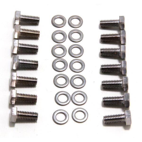 TRANS-DAPT PERFORMANCE PRODUCTS 5/16 - 18 X 3/4 GRADE 5 TRANSMISSION BOLTS; HEX HEAD (14PCS)- CHROME
