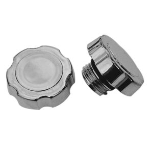 TRANS-DAPT PERFORMANCE PRODUCTS SCREW-IN STYLE OIL CAP; 1987-UP GM; O-RING SEAL- CHROME PLASTIC