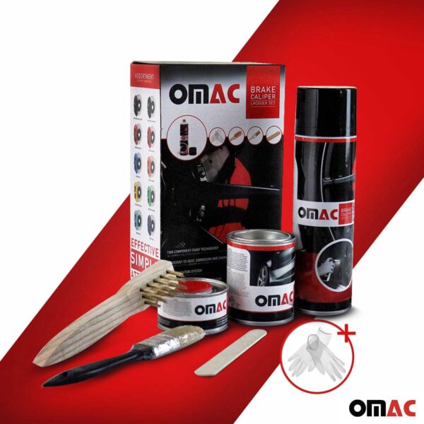 OMAC Brake Caliper Epoxy Based Car Paint KitÂ Texas Red Glossy High-Temp