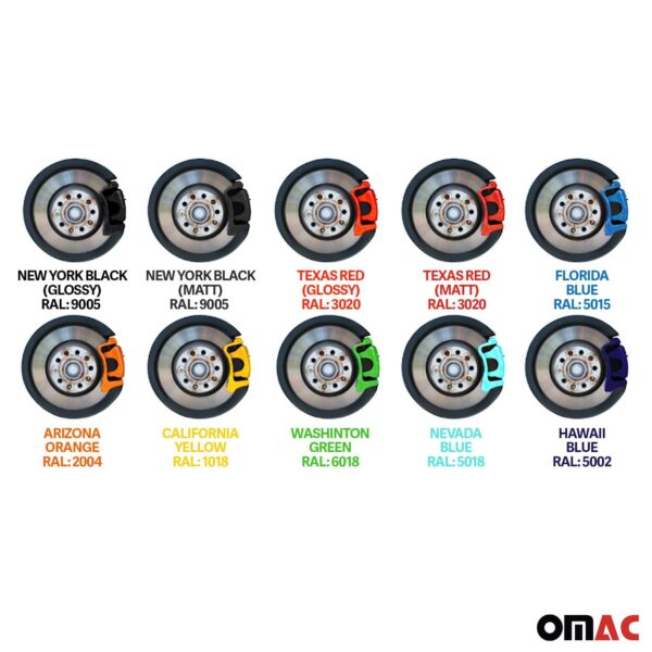 OMAC Brake Caliper Epoxy Based Car Paint KitÂ Texas Red Glossy High-Temp