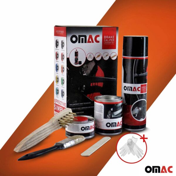 OMAC Brake Caliper Paint Epoxy Based Car Kit Orange Glossy High-Temperature