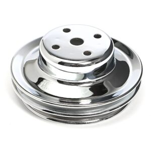 TRANS-DAPT PERFORMANCE PRODUCTS WATER PUMP PULLEY; 2 GROOVE; 1969-2006 CHEVROLET 396-454; LONG WATER PUMP- CHROME