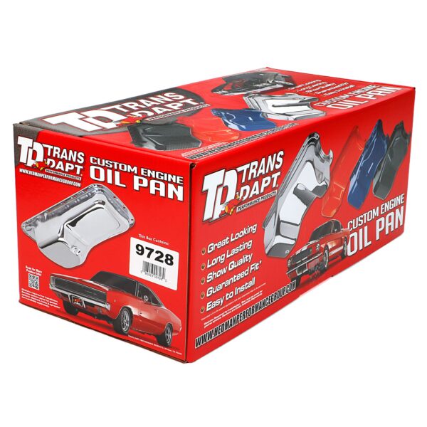 TRANS-DAPT PERFORMANCE PRODUCTS 1965-95 CHEVY 396-454 STREET AND STRIP OIL PAN (6 QTS.); 8-1/4 IN. DEEP- CHROME