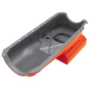 TRANS-DAPT PERFORMANCE PRODUCTS 1965-95 CHEVY 396-454 STREET AND STRIP OIL PAN (6 QTS.); 8-1/4 IN. DEEP- ORANGE