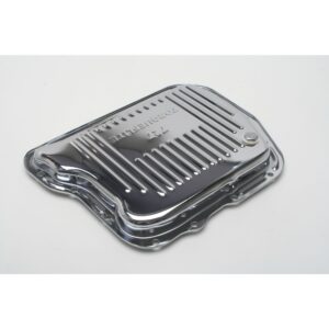 TRANS-DAPT PERFORMANCE PRODUCTS MOPAR TORQUEFLITE 727- CHROME TRANSMISSION PAN; STOCK CAPACITY; STOCK DEPTH; FINNED BOTTOM