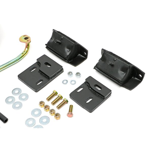 TRANS-DAPT PERFORMANCE PRODUCTS ENGINE SWAP IN A BOX KIT; INSTALLS SB FORD (260-302W) IN '83-97 FORD RANGER; 1-1/2 IN. MID-LENGTH TUBE HEADERS; 2-1/2 IN. BALL/SOCKET COLLECTOR; INCLUDES HEADERS, OIL PAN, ENGINE MOUNTS- UNCOATED HEADERS