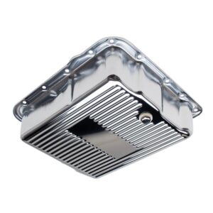 TRANS-DAPT PERFORMANCE PRODUCTS 700R4/4L60E- CHROME TRANSMISSION PAN; EXTRA CAPACITY (2 QTS OVER STOCK); 3-1/2 IN. DEPTH; FINNED BOTTOM