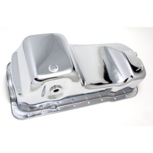 TRANS-DAPT PERFORMANCE PRODUCTS CHROME OEM-STYLE OIL PAN- FORD MUSTANG 83-93 302 (5.0L) DUAL SUMP.; STOCK CAPACITY