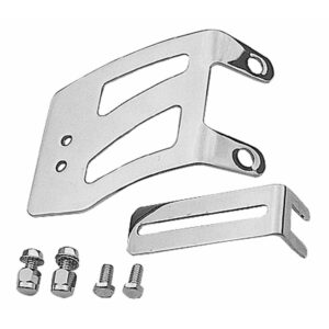 TRANS-DAPT PERFORMANCE PRODUCTS THROTTLE CABLE BRACKET SET; SB CHEVY V8- CHROME