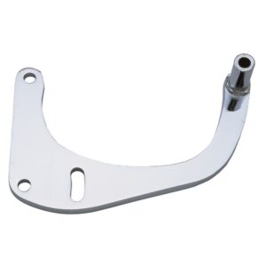 TRANS-DAPT PERFORMANCE PRODUCTS LOW MOUNT ALTERNATOR BRACKET (LEFT SIDE); 1 PIECE; 1955-1968 CHEVROLET 283-350- CHROME