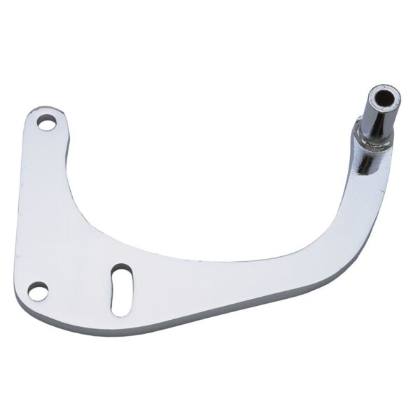 TRANS-DAPT PERFORMANCE PRODUCTS LOW MOUNT ALTERNATOR BRACKET (LEFT SIDE); 1 PIECE; 1955-1968 CHEVROLET 283-350- CHROME