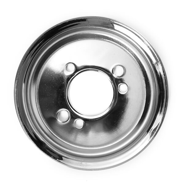 TRANS-DAPT PERFORMANCE PRODUCTS CRANKSHAFT PULLEY; 2 GROOVE; CHEVROLET 396-454; SHORT WATER PUMP- CHROME