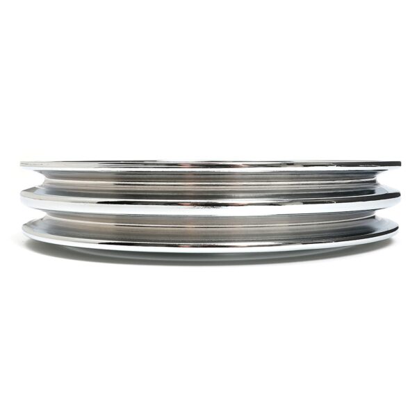 TRANS-DAPT PERFORMANCE PRODUCTS CRANKSHAFT PULLEY; 2 GROOVE; CHEVROLET 396-454; SHORT WATER PUMP- CHROME
