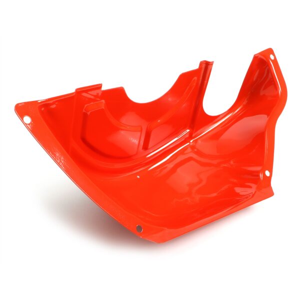 TRANS-DAPT PERFORMANCE PRODUCTS CHEVY ORANGE POWDER-COATED STEEL FLYWHEEL COVER; POWERGLIDE