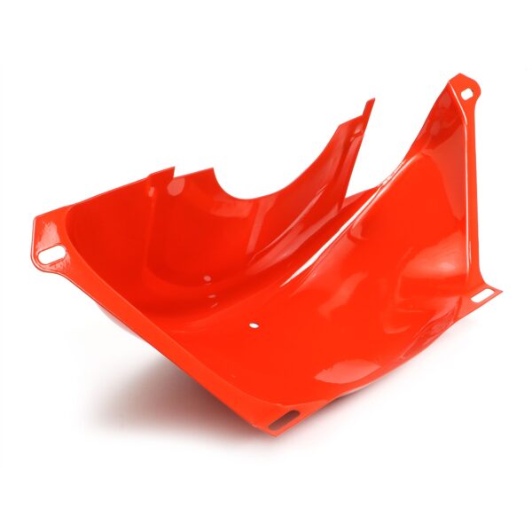 TRANS-DAPT PERFORMANCE PRODUCTS CHEVY ORANGE POWDER-COATED STEEL FLYWHEEL COVER; 700R4