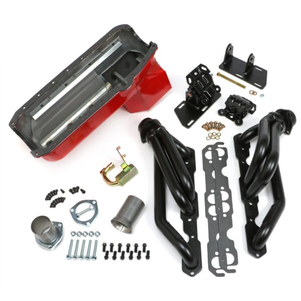 TRANS-DAPT PERFORMANCE PRODUCTS S10 / V8 SWAP KIT- WITH FACTORY HEADS- UNCOATED HEADERS