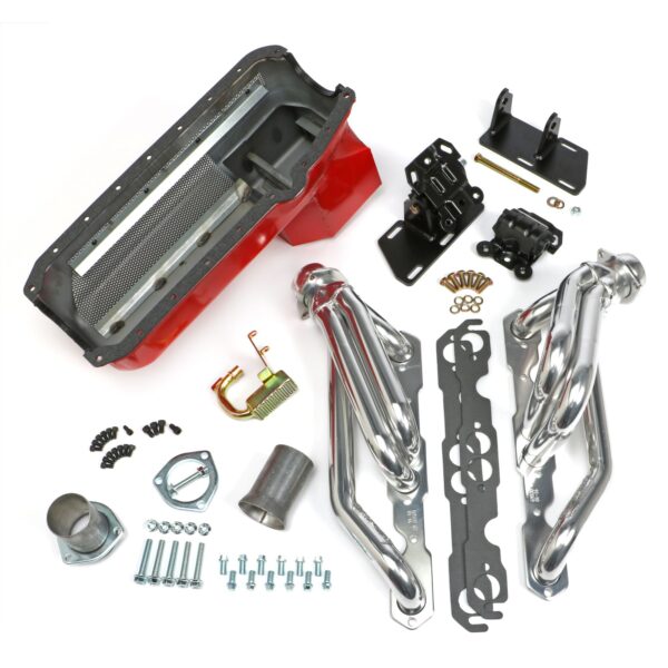 TRANS-DAPT PERFORMANCE PRODUCTS S10 / V8 SWAP KIT- WITH FACTORY HEADS- HTC COATED