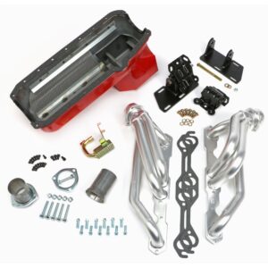 TRANS-DAPT PERFORMANCE PRODUCTS CHEVY V8 INTO S10/S15 FAMILY ENGINE SWAP KIT; ULTRA-DUTY ELITE MODEL HEADERS- FACTORY HEADS