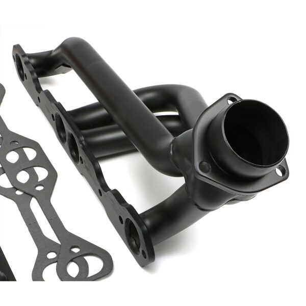 TRANS-DAPT PERFORMANCE PRODUCTS ENGINE SWAP IN A BOX KIT; 55-78 SB CHEVY INTO 82-04 2WD S10/S15; 1 1/2 IN. TUBE; BLACK ELITE HEAVY-DUTY HEADERS