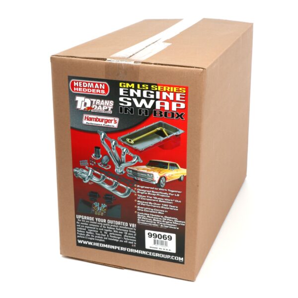 TRANS-DAPT PERFORMANCE PRODUCTS ENGINE SWAP IN A BOX KIT; 55-78 SB CHEVY INTO 82-04 2WD S10/S15; 1 3/4 IN. TUBE; UNCOATED HEADERS
