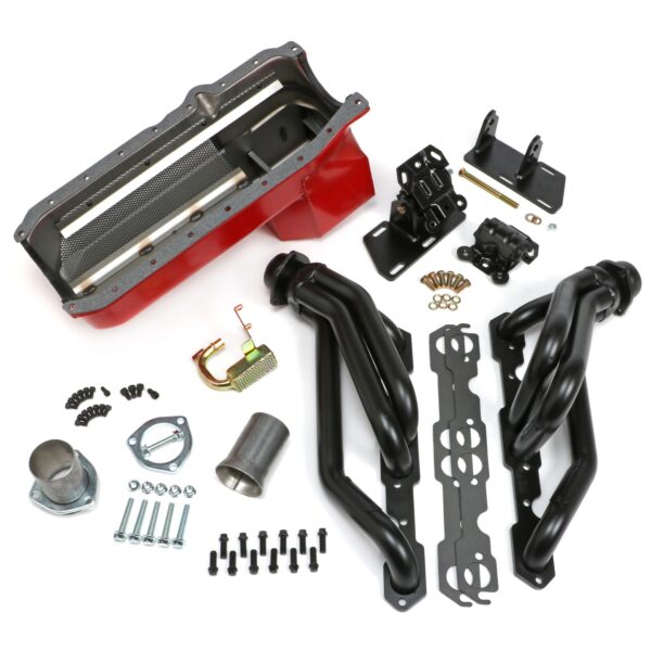 TRANS-DAPT PERFORMANCE PRODUCTS SWAP IN A BOX; 2WD 1982-04 S10; 1986-00 SB CHEVY W/ ANGLE PLUG HEADS UNCOATED
