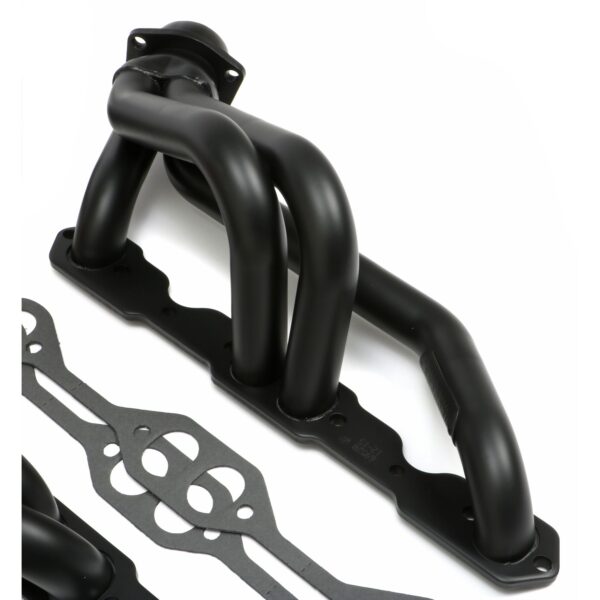 TRANS-DAPT PERFORMANCE PRODUCTS ENGINE SWAP IN A BOX KIT; 86-00 SB CHEVY INTO 82-04 2WD S10/S15; 1 1/2 IN. TUBE; BLACK ELITE HEAVY-DUTY HEADERS