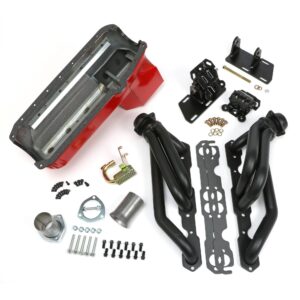 TRANS-DAPT PERFORMANCE PRODUCTS SWAP IN A BOX KIT-55-78 SBC INTO 82-04 2WD S10 W/BLACK MAXX HEADERS