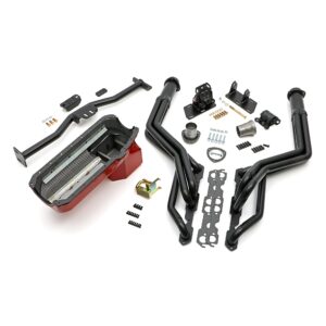 TRANS-DAPT PERFORMANCE PRODUCTS ENGINE SWAP IN A BOX KIT; 55-78 SB CHEVY IN 82-04 S10 / S15 WITH TH350/TH400/700R4; 1-1/2 IN. LONG TUBE HEADERS; 3 IN. COLLECTOR; INCLUDES HEADERS, OIL PAN, ENGINE MOUNTS- UNCOATED HEADERS