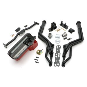 TRANS-DAPT PERFORMANCE PRODUCTS ENGINE SWAP IN A BOX KIT; 55-78 SB CHEVY IN 82-04 S10 / S15 WITH TH350/700R4; 1-1/2 IN. LONG TUBE HEADERS; 3 IN. COLLECTOR; INCLUDES HEADERS, OIL PAN, ENGINE MOUNTS- BLACK MAXX CERAMIC HEADERS