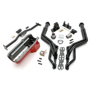 TRANS-DAPT PERFORMANCE PRODUCTS ENGINE SWAP IN A BOX KIT; 86-00 SB CHEVY IN 82-04 S10 / S15 WITH TH350/700R4; 1-1/2 IN. LONG TUBE HEADERS; 3 IN. COLLECTOR; INCLUDES HEADERS, OIL PAN, ENGINE MOUNTS- UNCOATED HEADERS