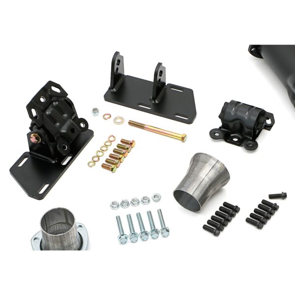 TRANS-DAPT PERFORMANCE PRODUCTS ENGINE SWAP IN A BOX KIT; 86-00 SB CHEVY IN 82-04 S10 / S15 WITH TH350/700R4; 1-1/2 IN. LONG TUBE HEADERS; 3 IN. COLLECTOR; INCLUDES HEADERS, OIL PAN, ENGINE MOUNTS- BLACK MAXX CERAMIC HEADERS