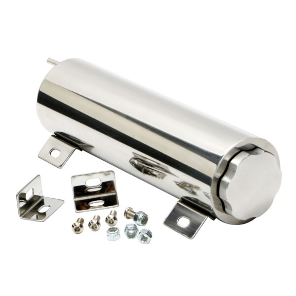 TRANS-DAPT PERFORMANCE PRODUCTS 3 IN. X 10 IN. RADIATOR OVERFLOW TANK; 36 OZ.- ALUMINUM
