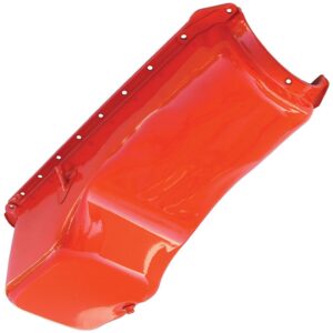 TRANS-DAPT PERFORMANCE PRODUCTS 1965-90 BB CHEVY 396-454 OEM STYLE OIL PAN; CHEVY ORANGE (4 QTS.)
