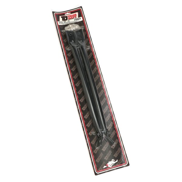 TRANS-DAPT PERFORMANCE PRODUCTS RADIATOR SUPPORT BARS; 1967-69 CAMAROS AND FIREBIRDS (PR.)- ASPHALT BLACK