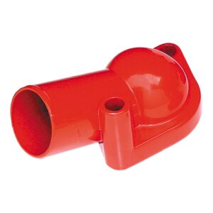 TRANS-DAPT PERFORMANCE PRODUCTS WATER NECK; SB AND BB CHEVY- LATE MODEL; (O-RING SEAL); - CHEVY ORANGE POWDER COATED