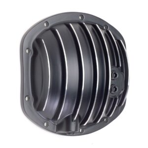 TRANS-DAPT PERFORMANCE PRODUCTS DANA 25-27-30 STYLE, BLACK POWDER-COATED ALUMINUM DIFFERENTIAL COVER WITH POLISHED FINS
