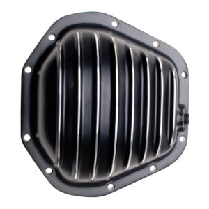 TRANS-DAPT PERFORMANCE PRODUCTS DANA 60 STYLE, BLACK POWDER-COATED ALUMINUM DIFFERENTIAL COVER WITH POLISHED FINS