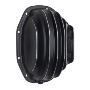 TRANS-DAPT PERFORMANCE PRODUCTS DANA 80 STYLE, BLACK POWDER-COATED ALUMINUM DIFFERENTIAL COVER WITH POLISHED FINS